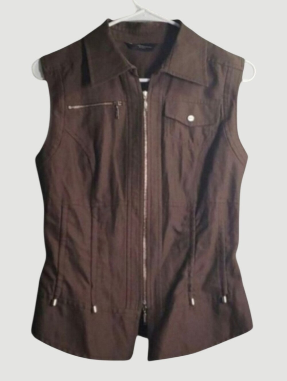 Javier Simorra Barcelona vest women's size 6 brown Designer zippered sleeveless